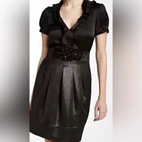 HP🎉BCBGMaxAzria Mock Black Dress - Picture 8 of 8